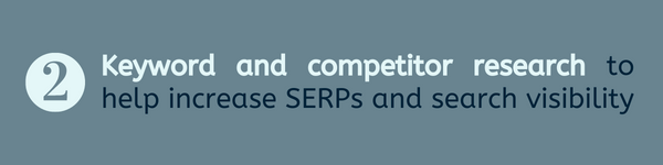 SEO Audit Step 2: Keyword and competitor research to help increase SERPs and search visibility